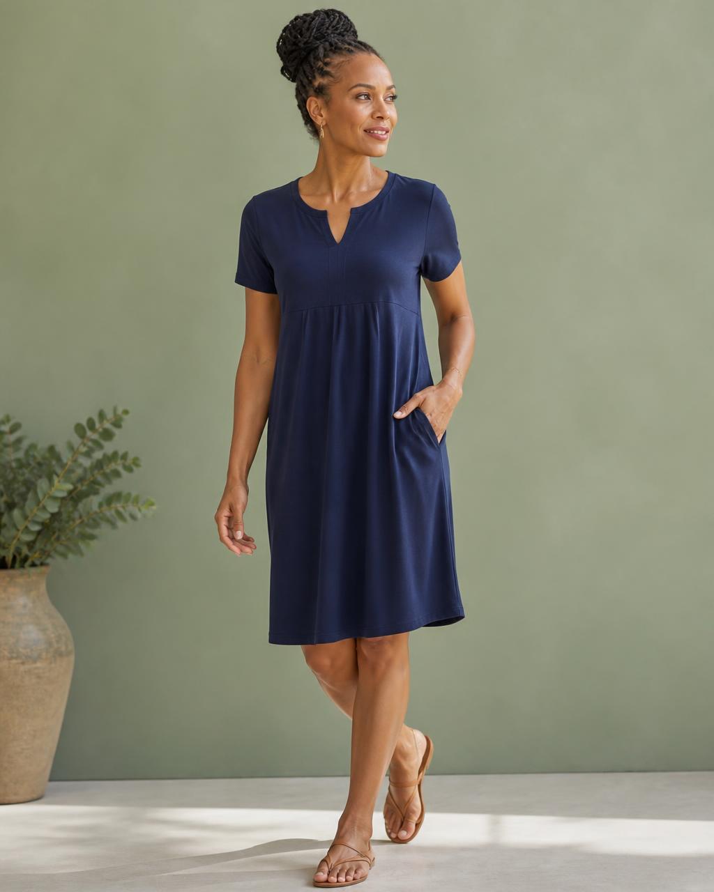 Casual Dress in Navy