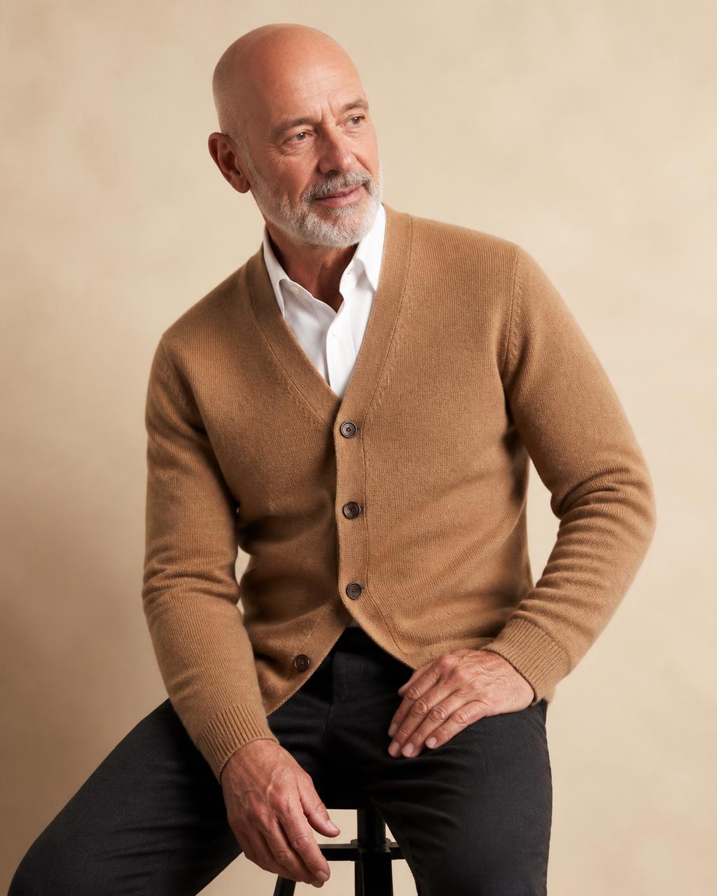 Classic Cardigan in Charcoal