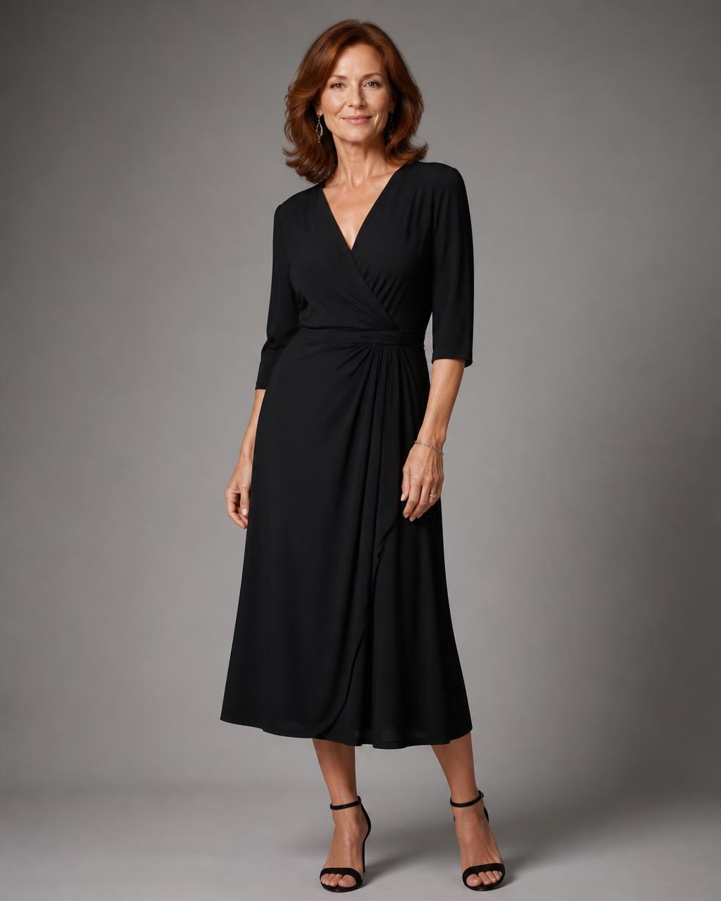 Midi Dress in Black