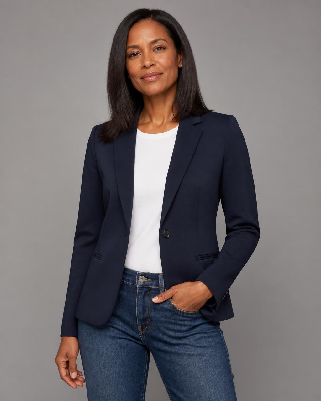 Ponte Blazer in Navy