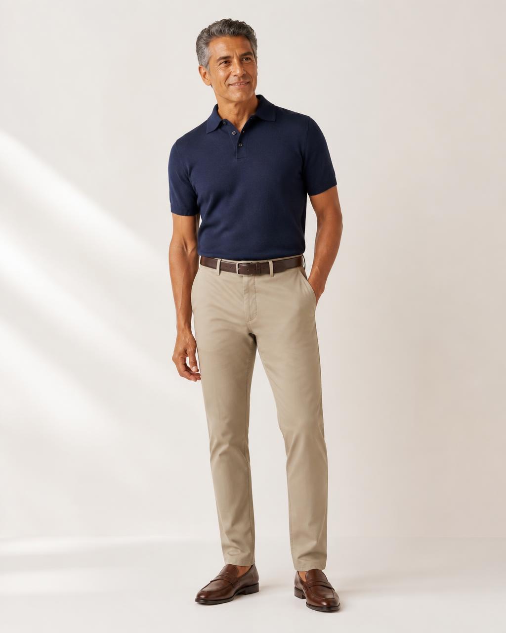 Stretch Chinos in Stone